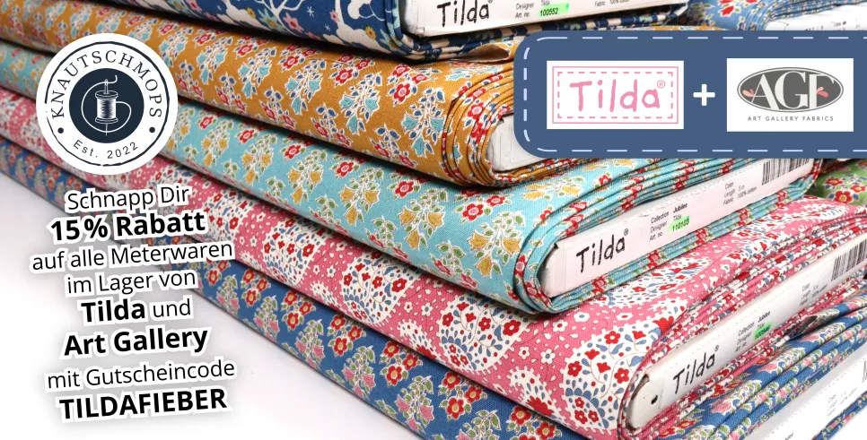 15% Rabatt auf Meterwaren von Tilda und Art Gallery