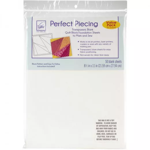 June Tailor Piecing Quilt Block Foundation Sheets (50 Bögen)