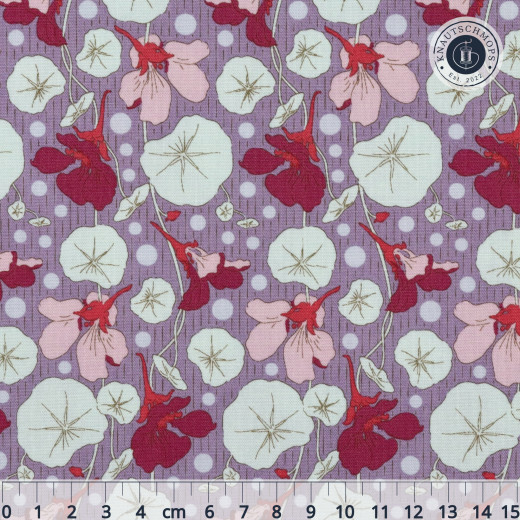 Tilda Baumwollstoff - Gardenlife Nasturtium Lavender (Fat Quarter)