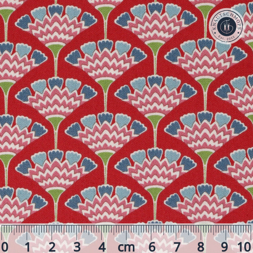 Tilda Baumwollstoff - Pie in the Sky - Tasselflower red