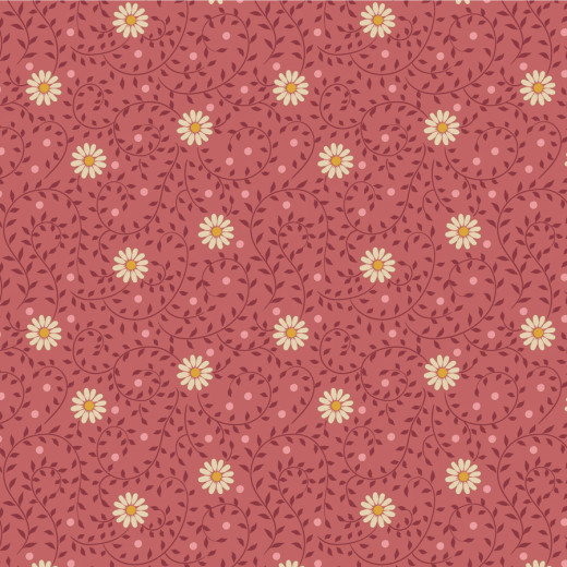 Tilda Baumwollstoff - Sanctuary - Daisydream Rhubarb (Fat Quarter)