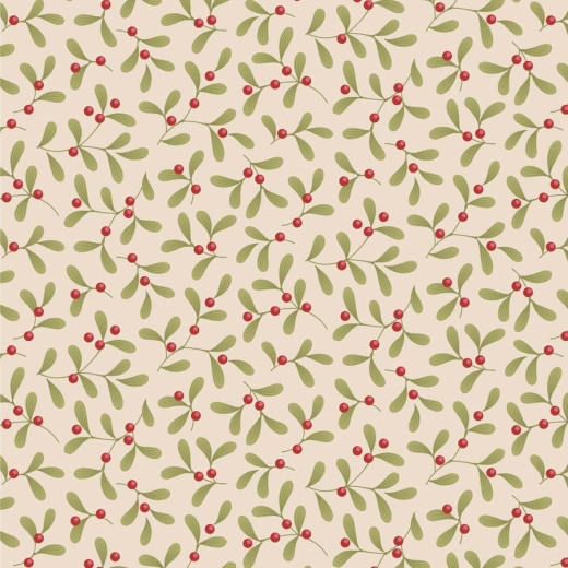 Tilda Baumwollstoff - Merry Little Christmas - Mistletoe Cream