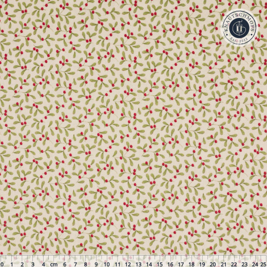 Tilda Baumwollstoff - Merry Little Christmas - Mistletoe Cream (30cm-Rest)
