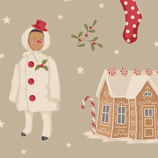 Tilda Baumwollstoff - Merry Little Christmas - Winterfriends Clay