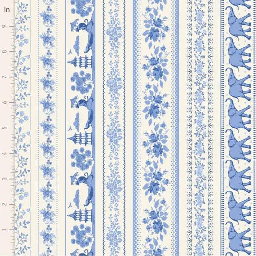 Tilda Baumwollstoff - Something Blue - Borders Blue