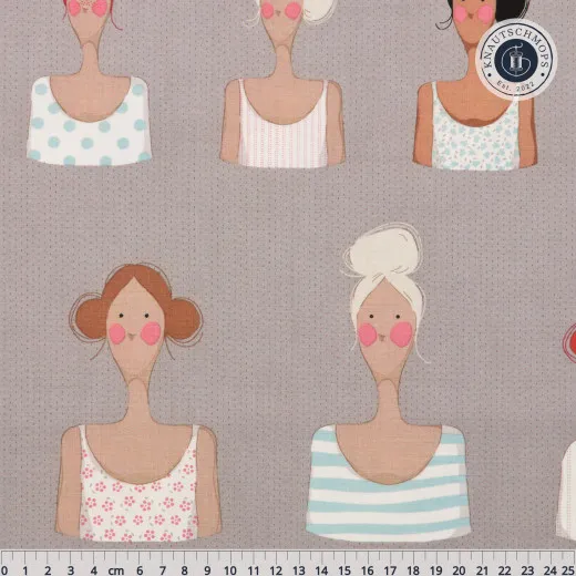 Tilda Baumwollstoff - Me and My Friends - Slate