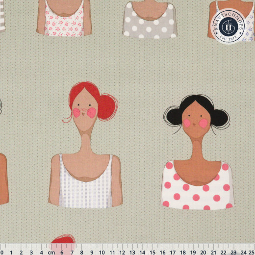 Tilda Baumwollstoff - Me and My Friends - Khaki