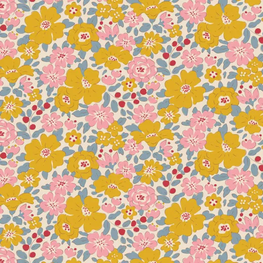 Tilda Baumwollstoff - Creating Memories - Harper Yellow (Fat Quarter)