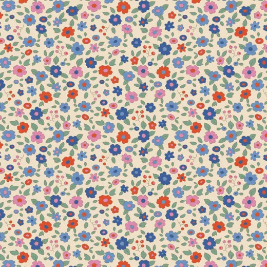 Tilda Baumwollstoff - Creating Memories - Evie Blue (Fat Quarter)