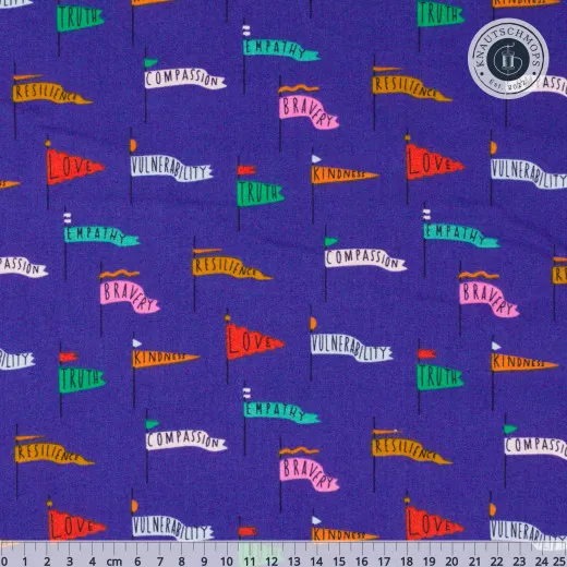 Cloud 9 Fabrics - Universal Love - Pennant Power - Blue