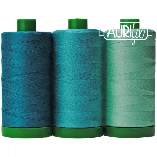 Aurifil 40wt Cotton Color Builder - Blue-throated Macaw