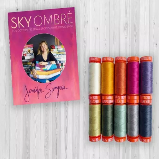 Aurifil 50wt Set - Sky Ombré by Jennifer Sampou