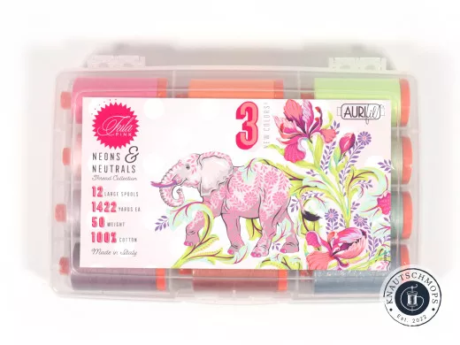 Aurifil 50wt Set - Tula Pink Neons & Neutrals (große Spulen)