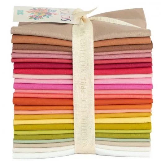 Tilda Fat Quarter Bundle - Solids Warm Colors