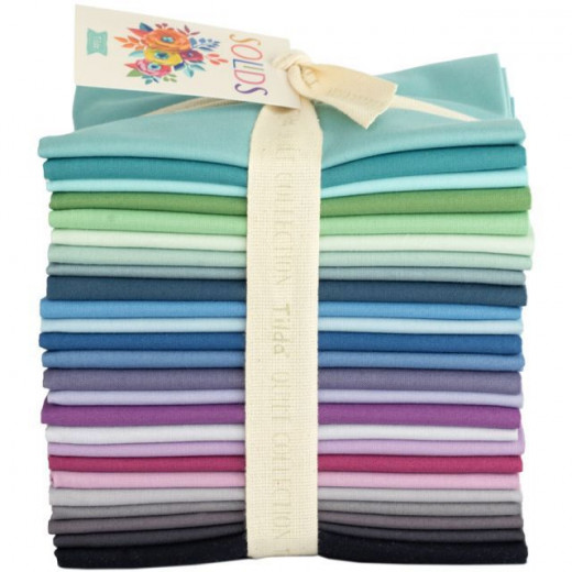 Tilda Fat Quarter Bundle - Solids Cool Colors