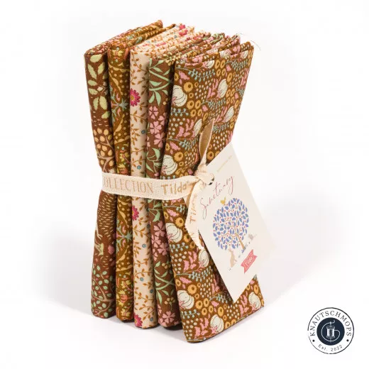 Tilda Fat Quarter Bundle - Sanctuary - Caramel