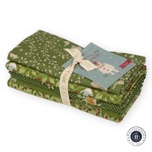 Tilda Fat Quarter Bundle - Merry Little Christmas - Green