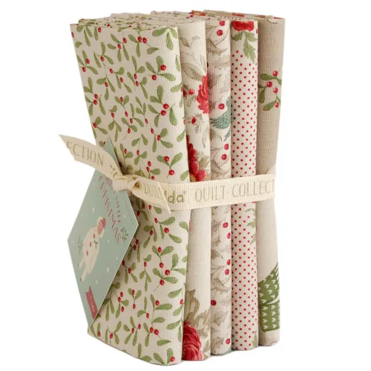 Tilda Fat Quarter Bundle - Merry Little Christmas - Cream