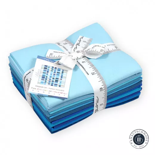 Moda Bella Solids Fat Quarter Bundle - Blau