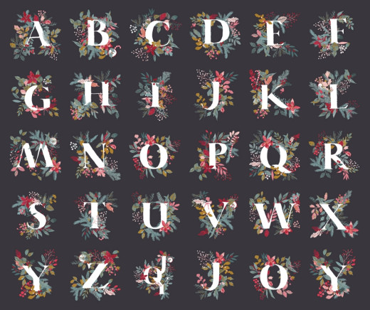Art Gallery Fabrics - Adventale - Jingle All the Letters