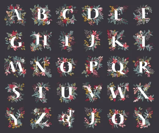 Art Gallery Fabrics - Adventale - Jingle All the Letters