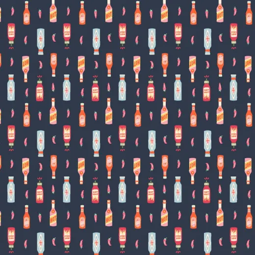 Cotton&Steel Fabrics - Mini Market - Flamin' Hot - Amazin Blazin