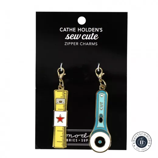 Reißverschluss-Anhänger (Zipper Charms) - Cathe Holden - Maßband Rollschneider