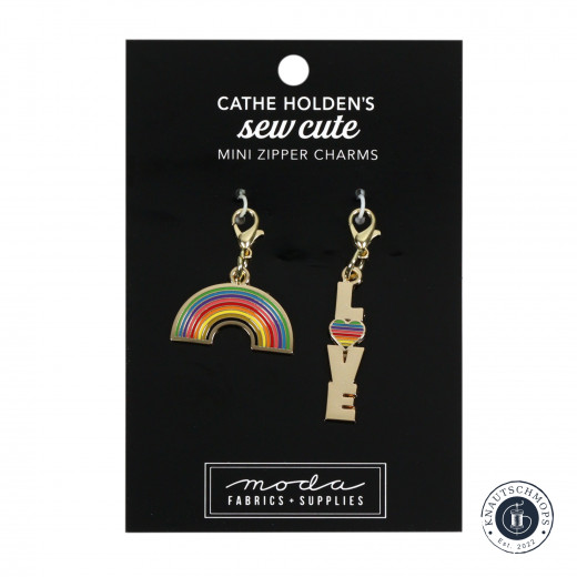 Reißverschluss-Anhänger (Zipper Charms) - Cathe Holden - Regenbogen, Love