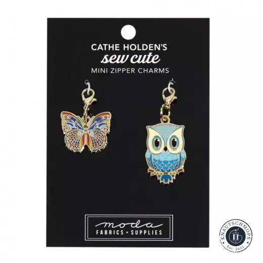 Reißverschluss-Anhänger (Zipper Charms) - Cathe Holden - Schmetterling und Eule