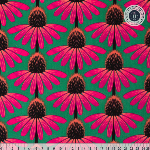 Anna Maria Cotton Lawn Designerstoff - Love Always - Echinacea - Sunset