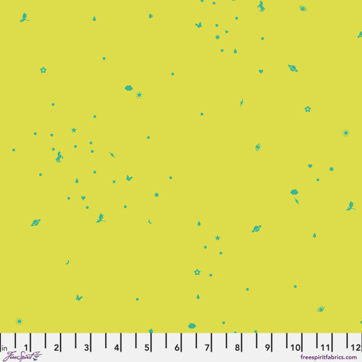 Tula Pink Baumwoll Designerstoff (Cotton Lawn) - Legendary - Charmed - Apple