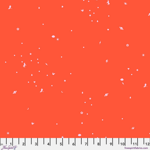 Tula Pink Baumwoll Designerstoff (Cotton Lawn) - Legendary - Charmed - Coralcrush