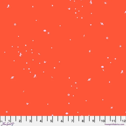 Tula Pink Baumwoll Designerstoff (Cotton Lawn) - Legendary - Charmed - Coralcrush Tula Pink Baumwoll Designerstoff (Cotton Lawn) - Legendary - Charmed - Coralcrush