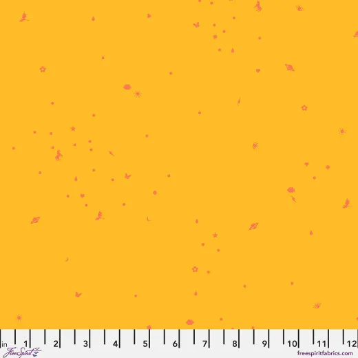 Tula Pink Baumwoll Designerstoff (Cotton Lawn) - Legendary - Charmed - Dandelion Tula Pink Baumwoll Designerstoff (Cotton Lawn) - Legendary - Charmed - Dandelion