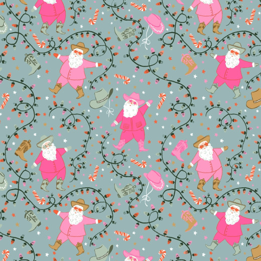 Cotton&Steel Fabrics - Yee-Haw Holidays - Twinkle Tangle - Dancing In A Winter Wonderland