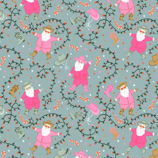 Cotton&Steel Fabrics - Yee-Haw Holidays - Twinkle Tangle - Dancing In A Winter Wonderland