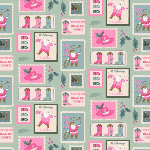 Cotton&Steel Fabrics - Yee-Haw Holidays - Christmas Post - Be Good For Goodness Sake