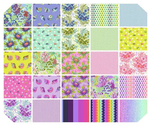Tula Pink - Floral Reef - 5 Inch Charm Pack Tula Pink - Floral Reef - 5 Inch Charm Pack