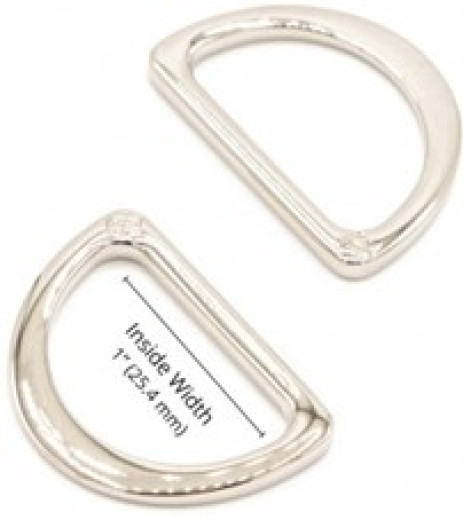 ByAnnie's - 1inch D-Ring Flat - Nickel