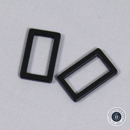 ByAnnie's - 1inch Rectangle Ring Flat - Black Metal