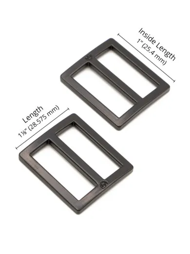 ByAnnie's - 1inch Slider - widemouth, flat - Black metal
