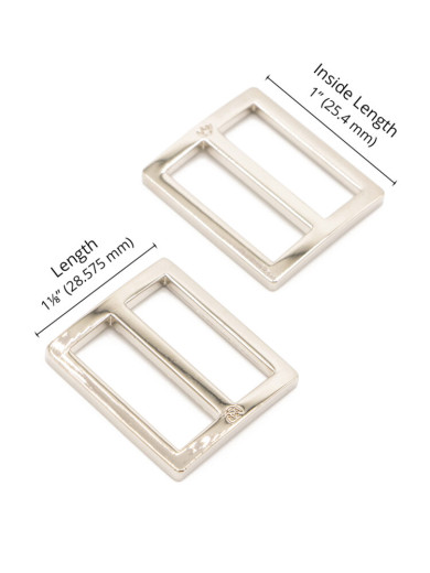 ByAnnie's - 1inch Slider - widemouth, flat - Nickel