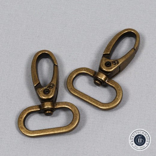 ByAnnie's - 1inch Swivel Snap Hook - Antique Brass (Drehbarer Karabinerhaken)