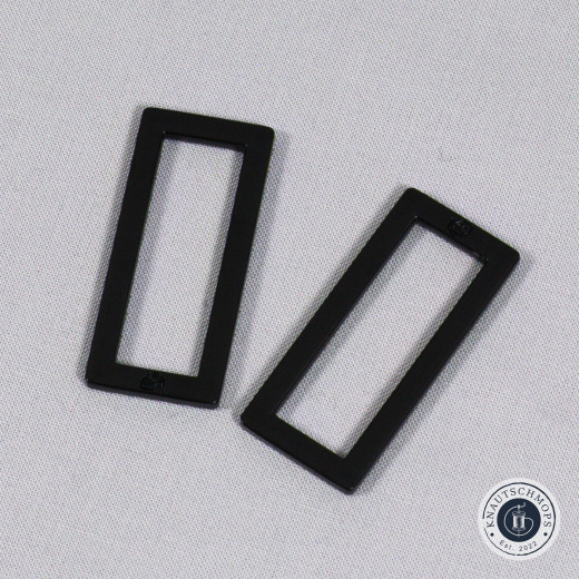 ByAnnie's - 1.5inch Rectangle Ring Flat - Black Metal