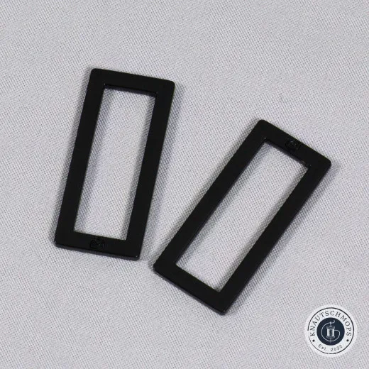 ByAnnie's - 1.5inch Rectangle Ring Flat - Black Metal
