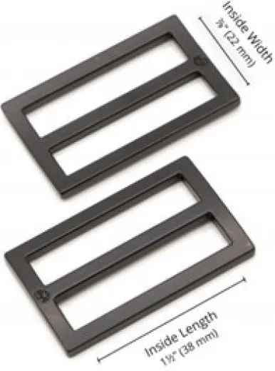 ByAnnie's - 1.5inch Slider - widemouth, flat - Black metal