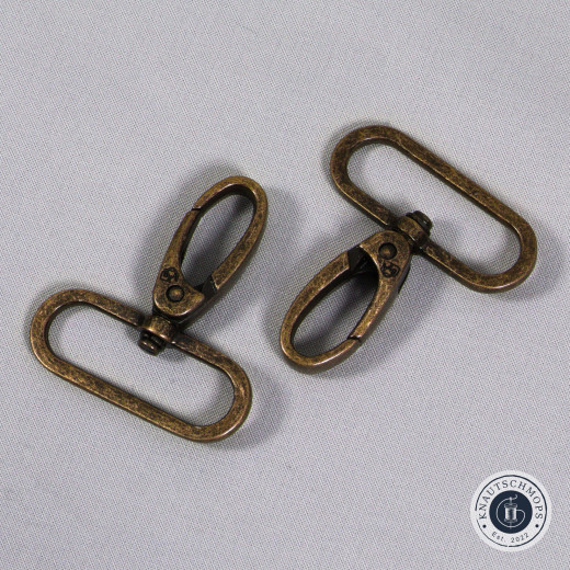 ByAnnie's - 1.5inch Swivel Snap Hook - Antique Brass (Drehbarer Karabinerhaken)