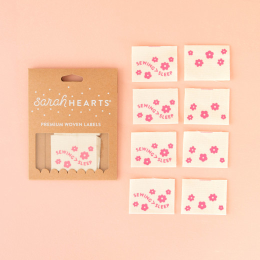 Sarah Hearts Label - Sewing Sleep