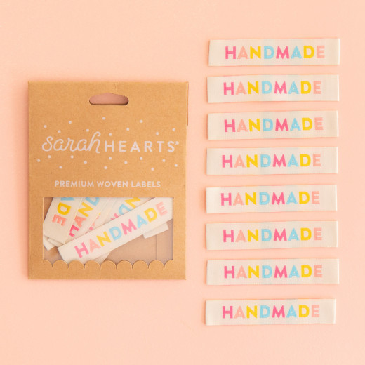 Sarah Hearts Label - Handmade Rainbow