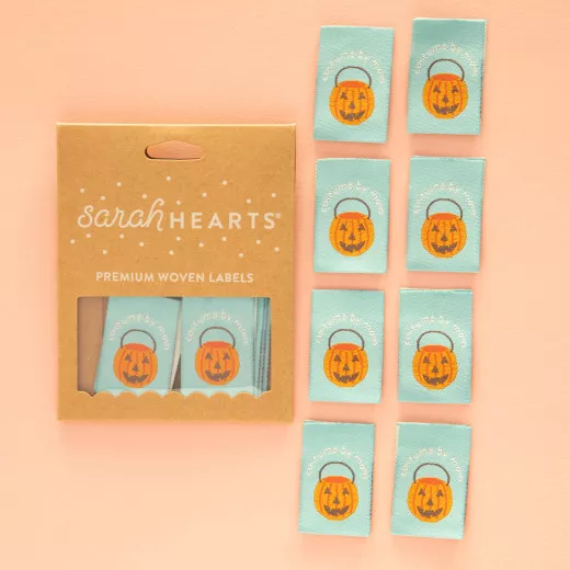 Sarah Hearts Label - Costume by Mom Halloween Pumpkin